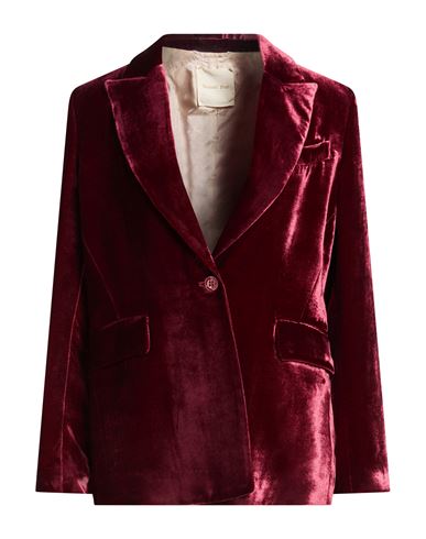Woman Blazer Brick Size 10 Viscose, Silk