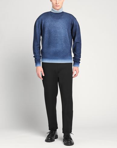 Man Turtleneck Navy Size 38 Merino Wool