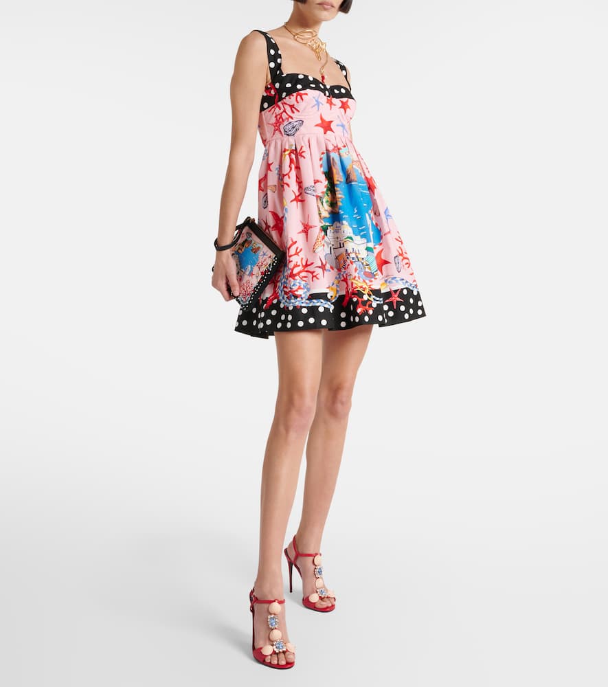 Capri printed cotton minidress