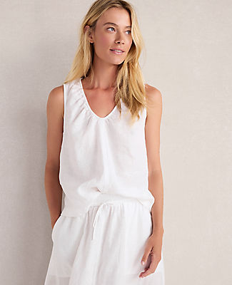 Ann Taylor Haven Well Within Linen U-Neck Tank