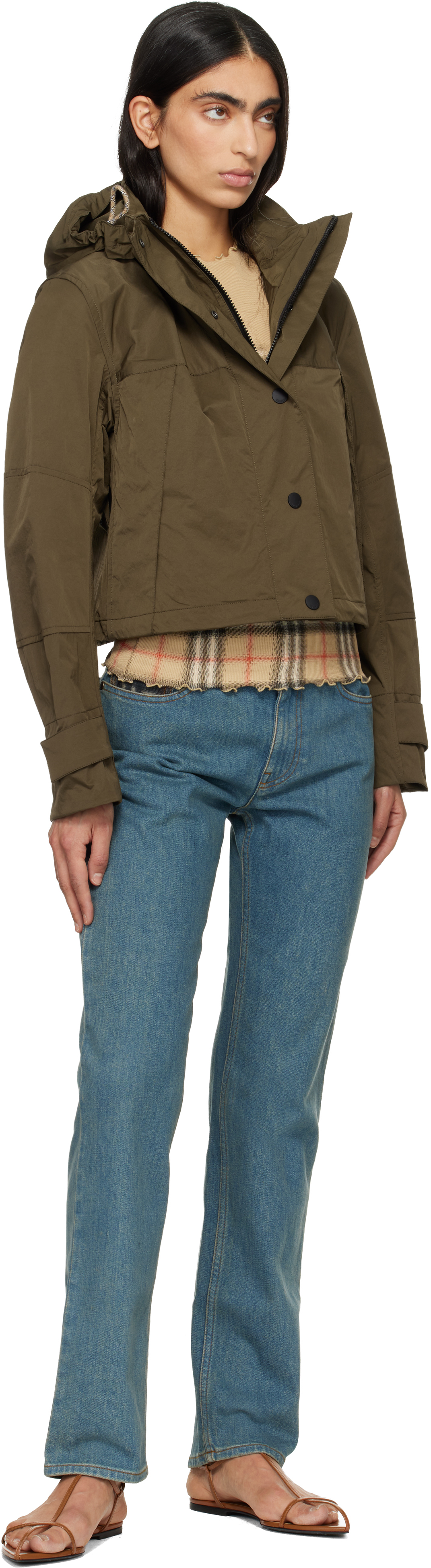 Khaki Nylon Jacket