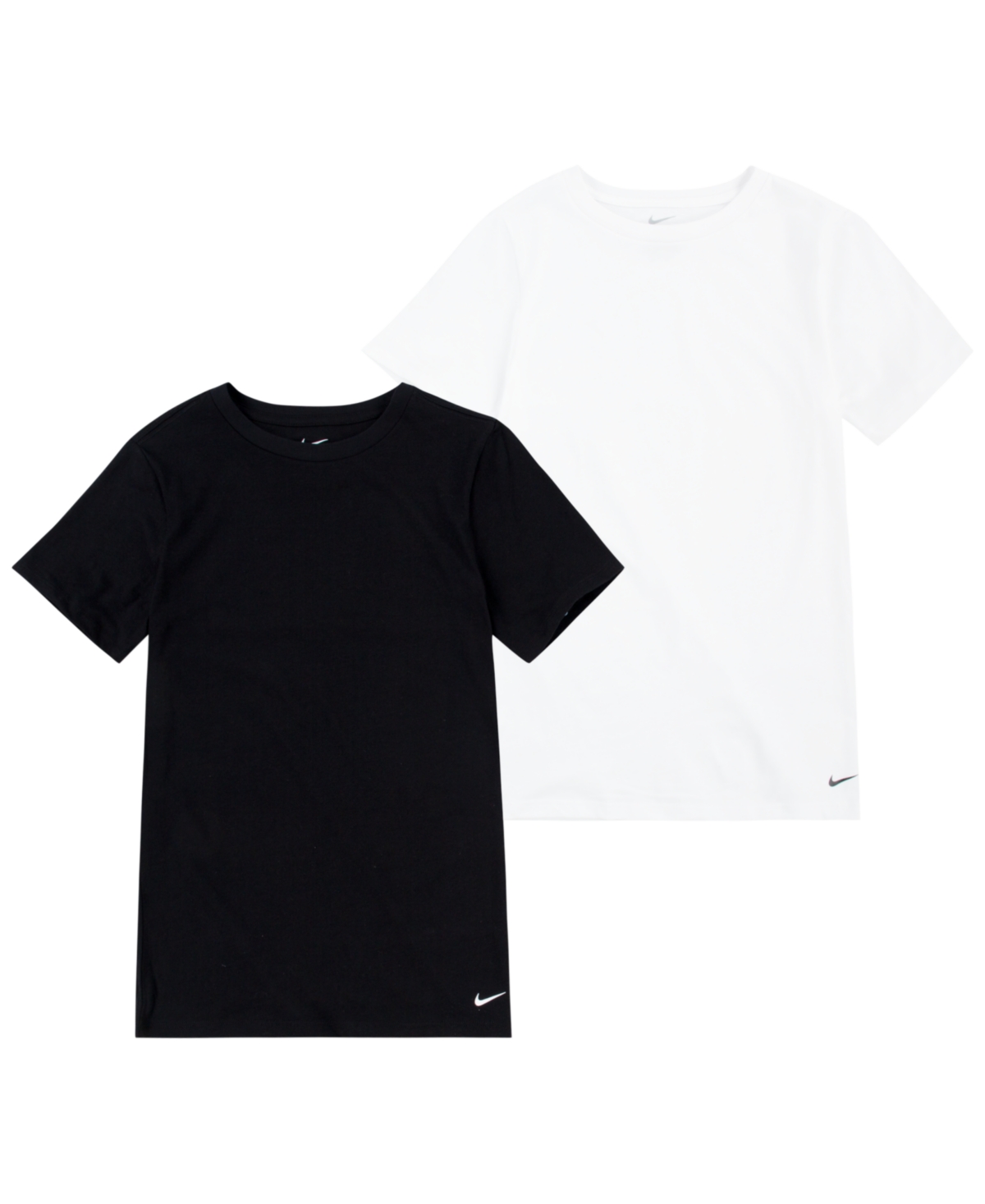 Boys 2Pk Crew Undershirt - Black / white