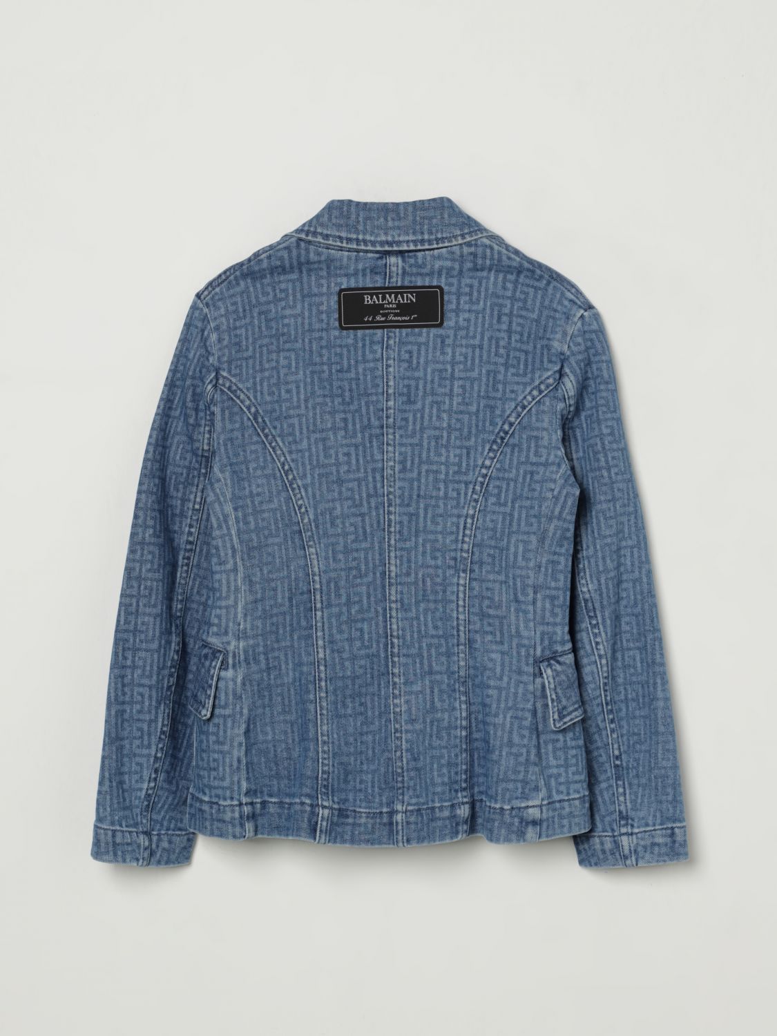 Jacket BALMAIN Kids color Gnawed Blue