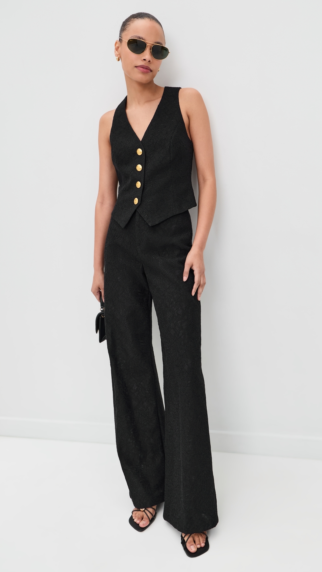 Livvy Straight Leg Trousers Black