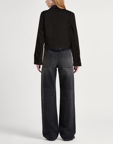 Woman Denim outerwear Black Size 4 Cotton