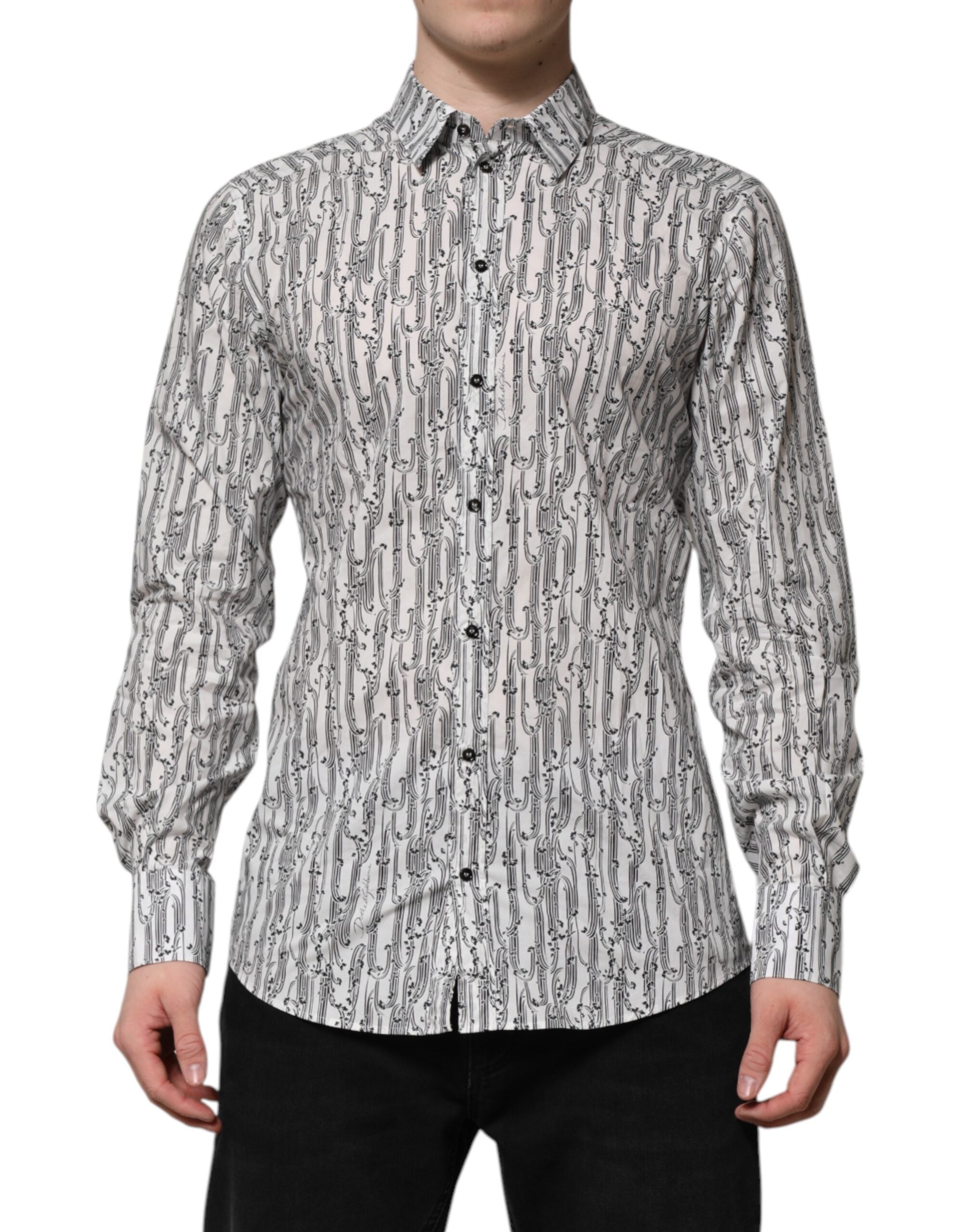 Floral Print Cotton Shirt — White