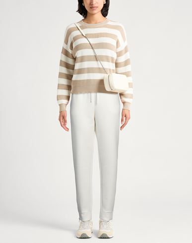 Emporio Armani Woman Pants White Size L Cotton, Polyester, Elastane