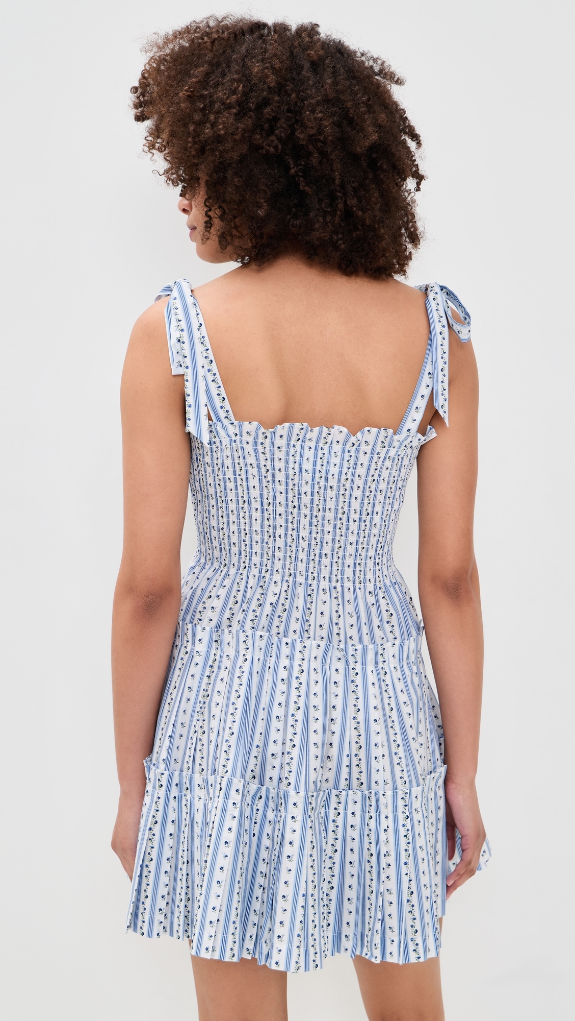 The Ribbon Charlotte Nap Dress Petal Stripe Blue