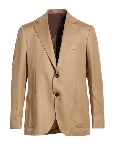 Man Blazer Camel Size 36 Cashmere, Virgin Wool, Silk