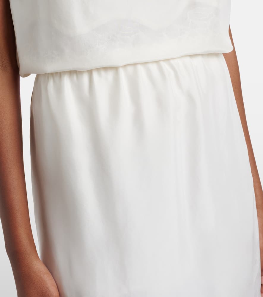 Playful Volumes silk midi skirt