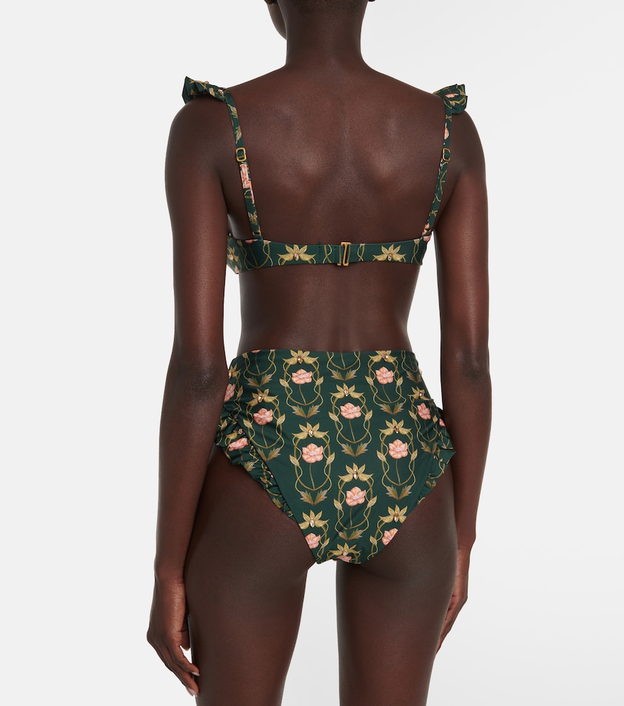 Kiwi Esoterico floral bikini top