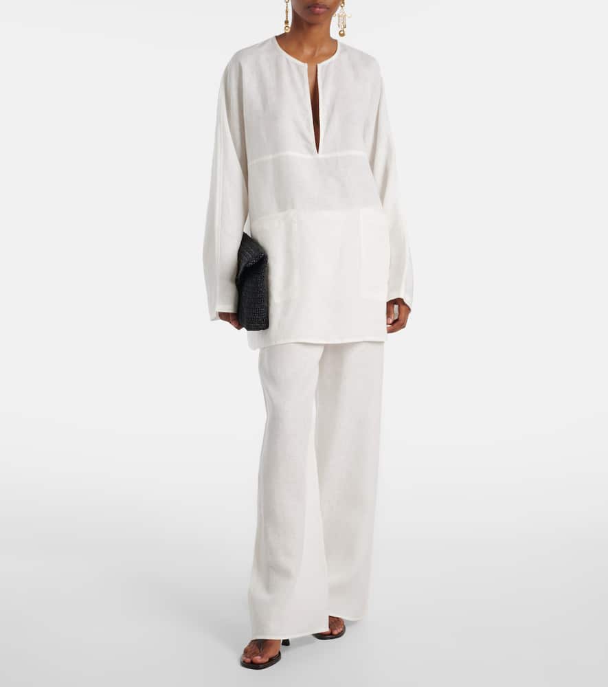 Asceno Oversized linen top