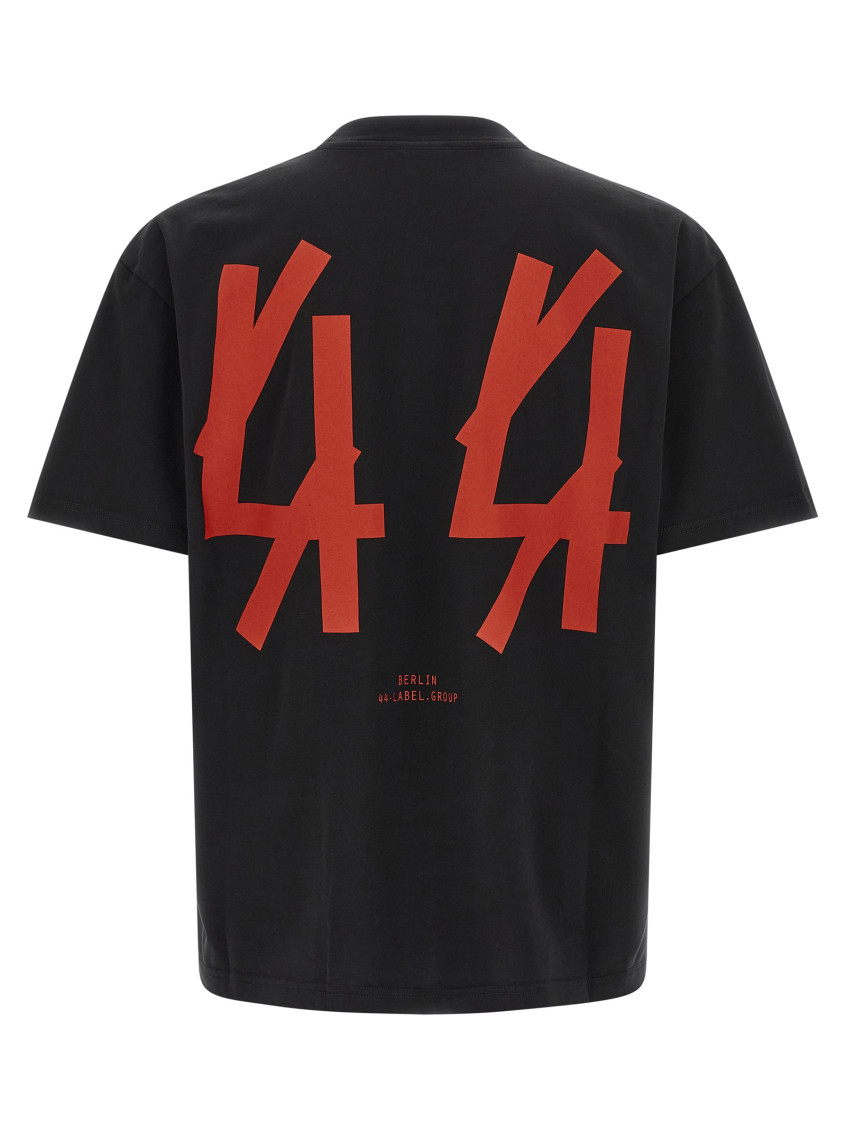 Classic logo-embroidered cotton T-shirt - Black