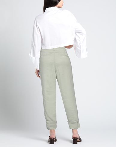 Mason's Woman Pants Light green Size 6 Linen, Viscose, Elastane