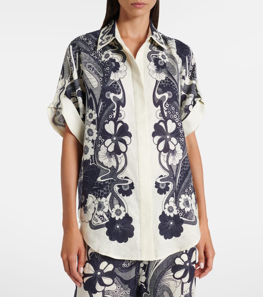 Alémais Mickey printed linen shirt