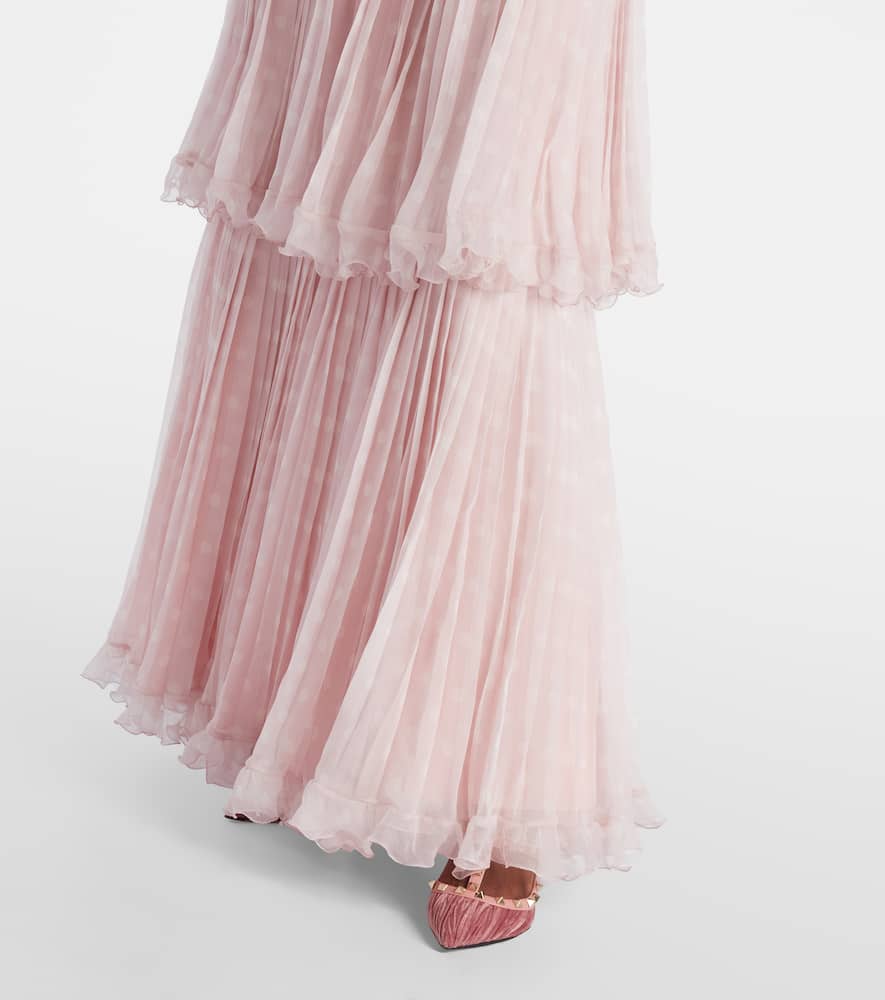 Plus De Pois silk crepon chiffon gown