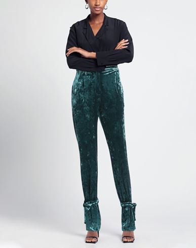 Woman Pants Deep teal Size 10 Polyester, Elastane