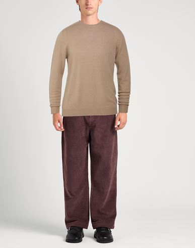 Man Sweater Beige Size 36 Virgin Wool