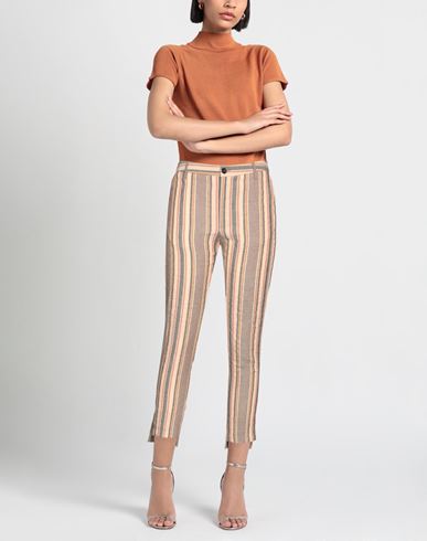 Nostrasantissima Woman Pants Sand Size 2 Linen, Cotton, Elastane