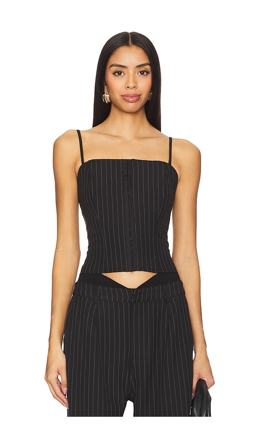 SNDYS Zadie Corset Top in Black. -  XXL also in L, M, S