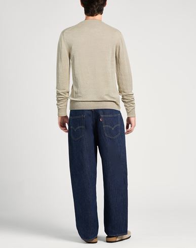 Man Sweater Beige Size 40 Hemp
