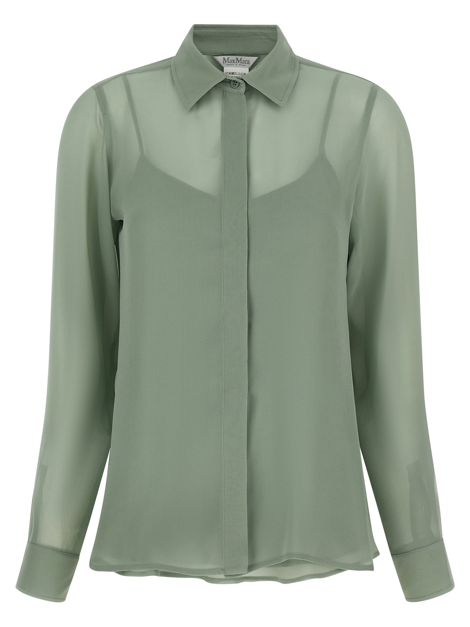 Silk Crêpe de Chine Blouse — Green