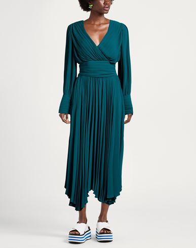 Woman Midi dress Emerald green Size 4 Polyester