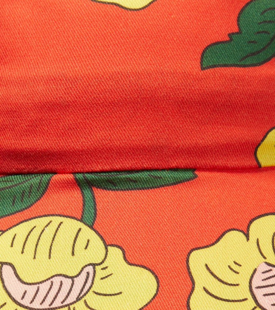 Mini Rodini Flowers printed cotton hat