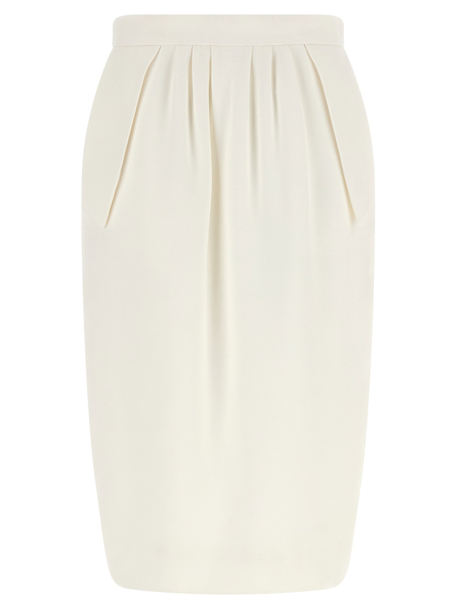 Pencil Skirt with Front Pincers Skirt — Ivory