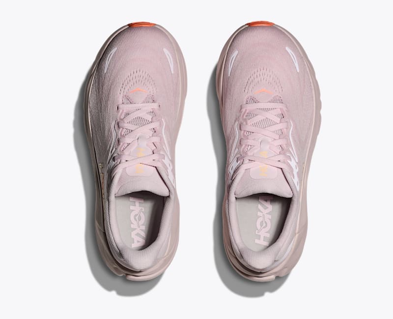 HOKA Women's Arahi 8 Shoes in Lilac Cream/Neon Cantaloupe
