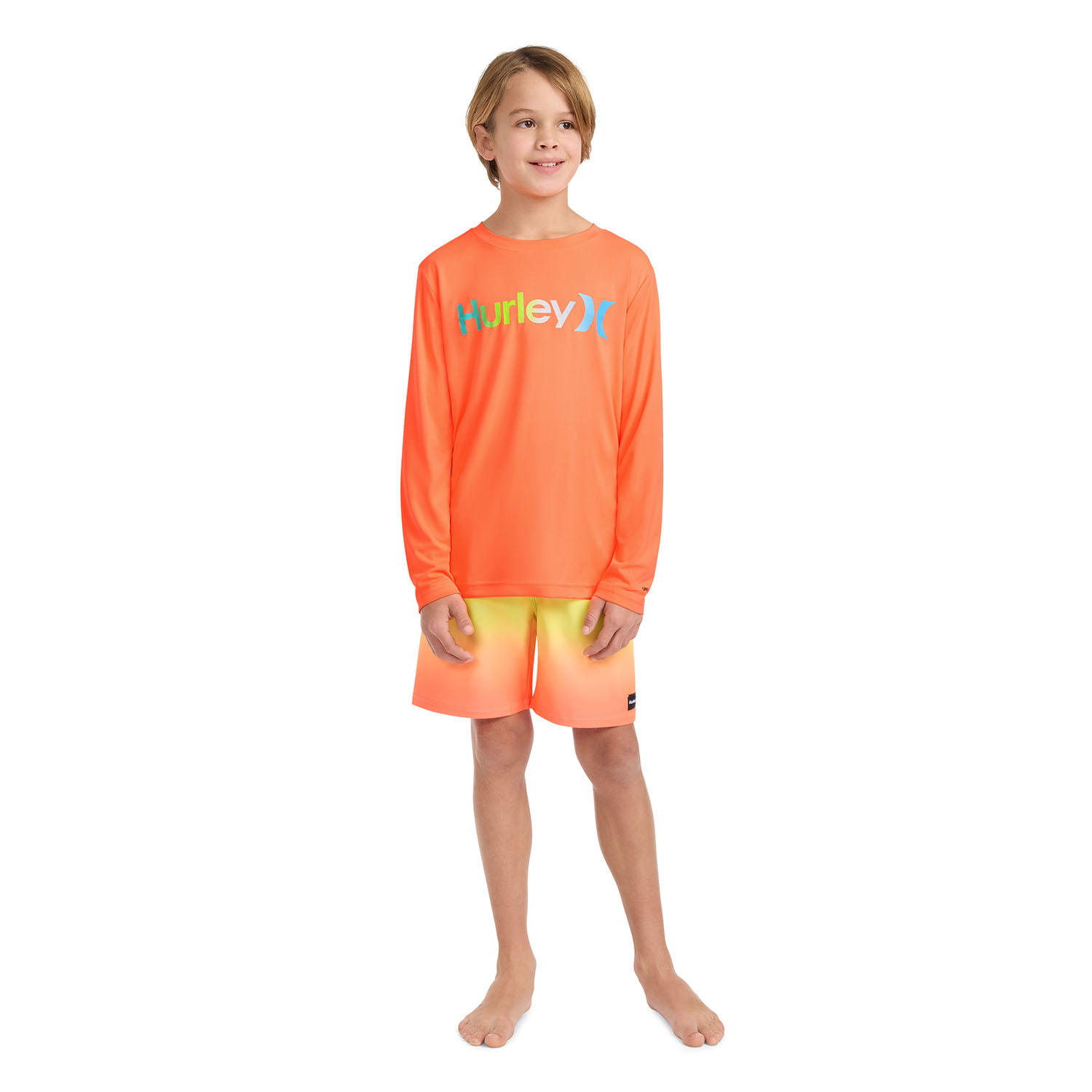 Boys Kids Uv Tee Orange 20:- Orange