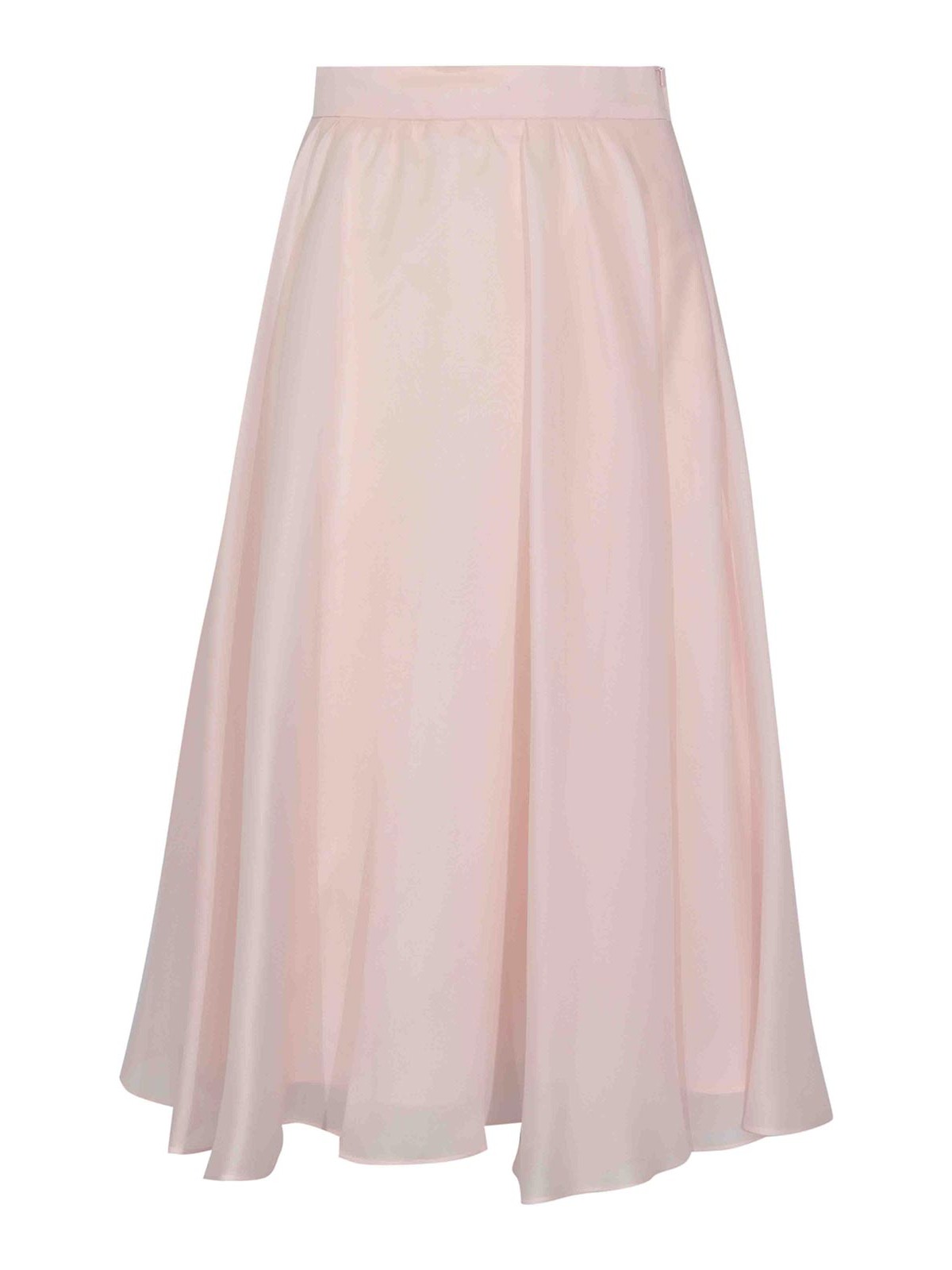 Msecalle Full Skirt In Pink Silk Organza