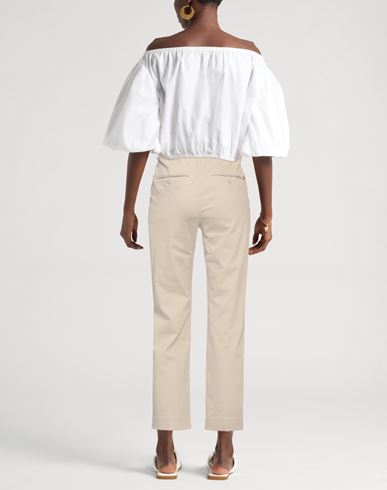 Dondup Woman Pants Beige Size 24 Cotton, Elastane