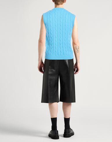 Man Sweater Azure Size L Merino Wool