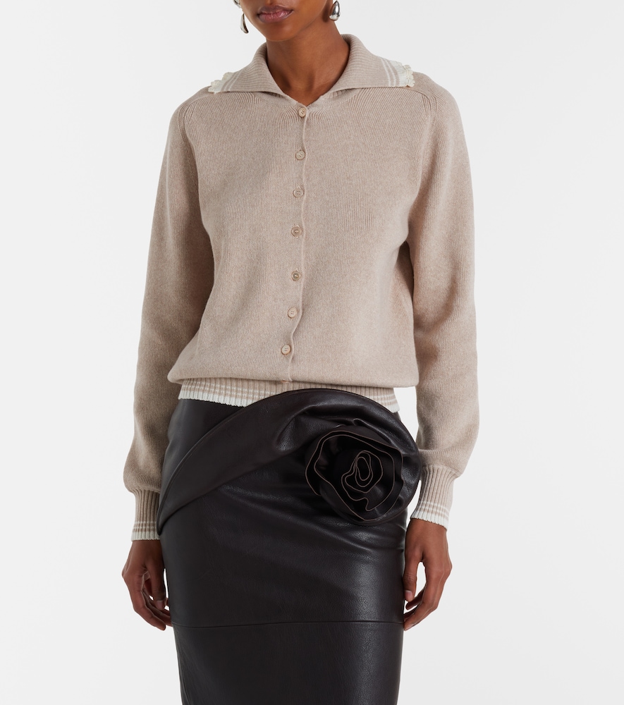 Cotton and cashmere cardigan