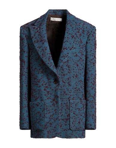 Woman Blazer Azure Size 8 Acrylic, Wool, Polyester
