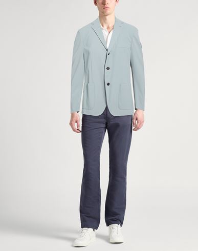 Man Blazer Grey Size 40 Polyurethane, Cotton