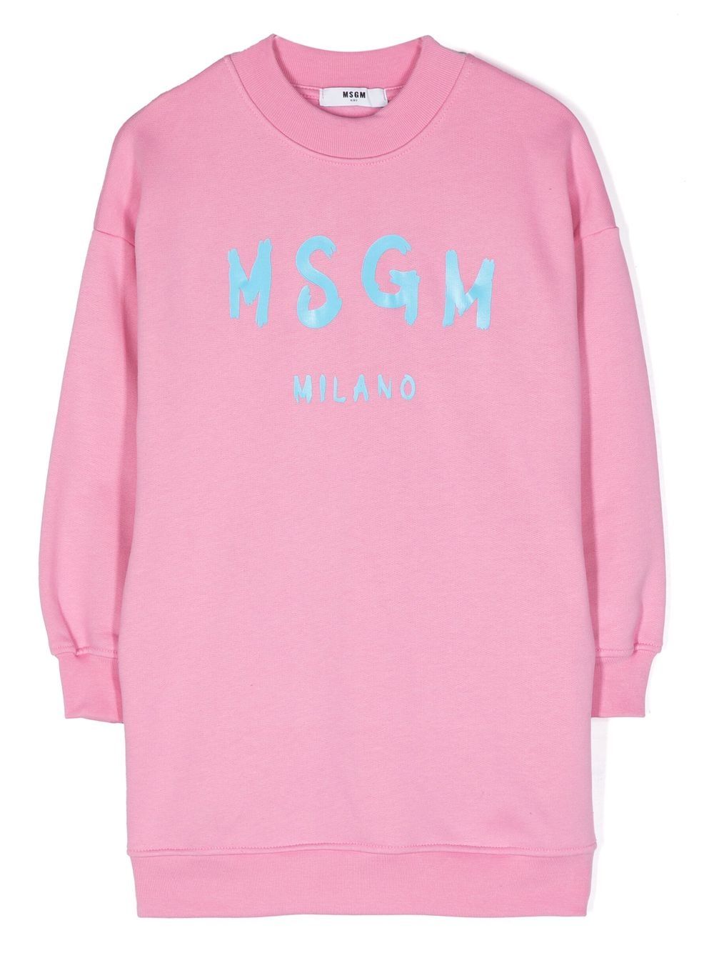 Logo-print jersey jumper dress - Pink