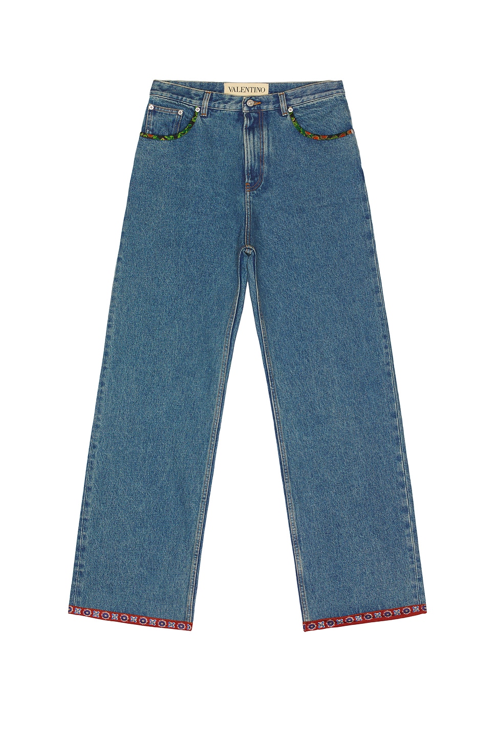 Valentino Denim in Medium Blue Denim - Blue.  34 also in