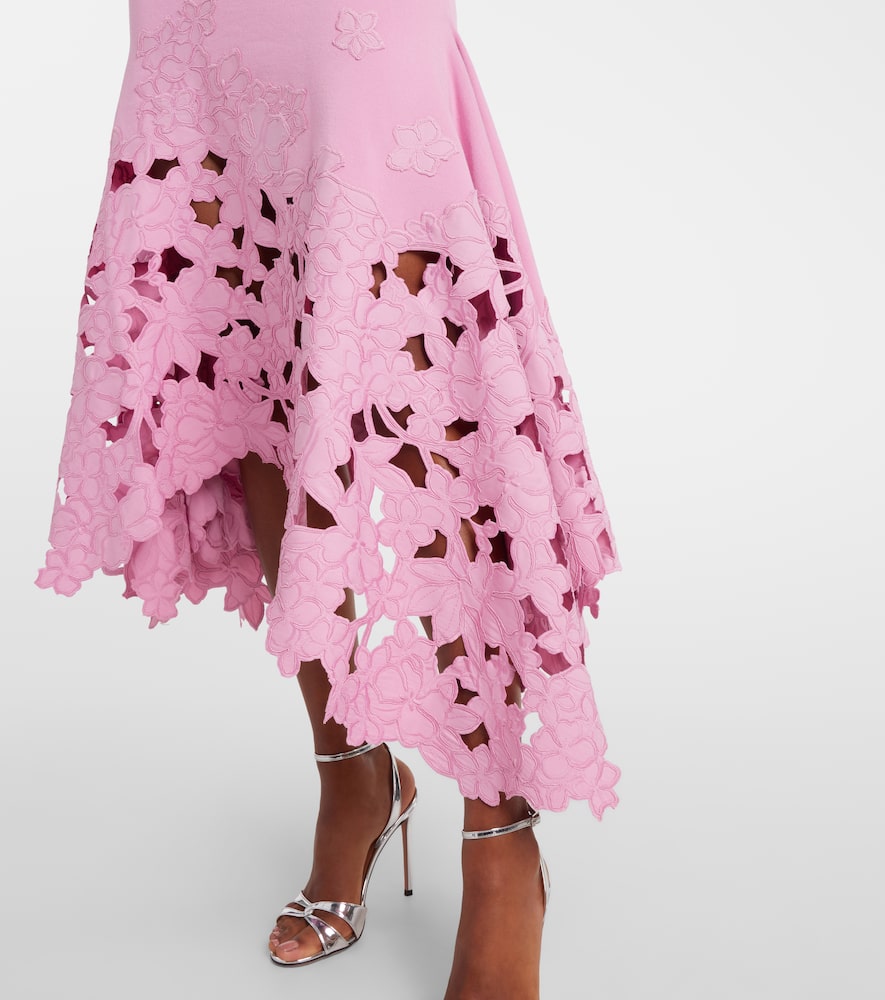 Floral embroidered midi dress