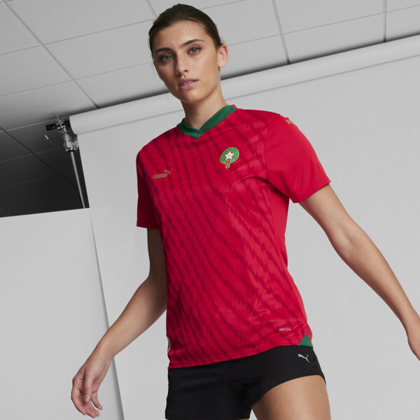 PUMA Morocco 23/24 Women's World Cup Home Soccer Jersey in Red