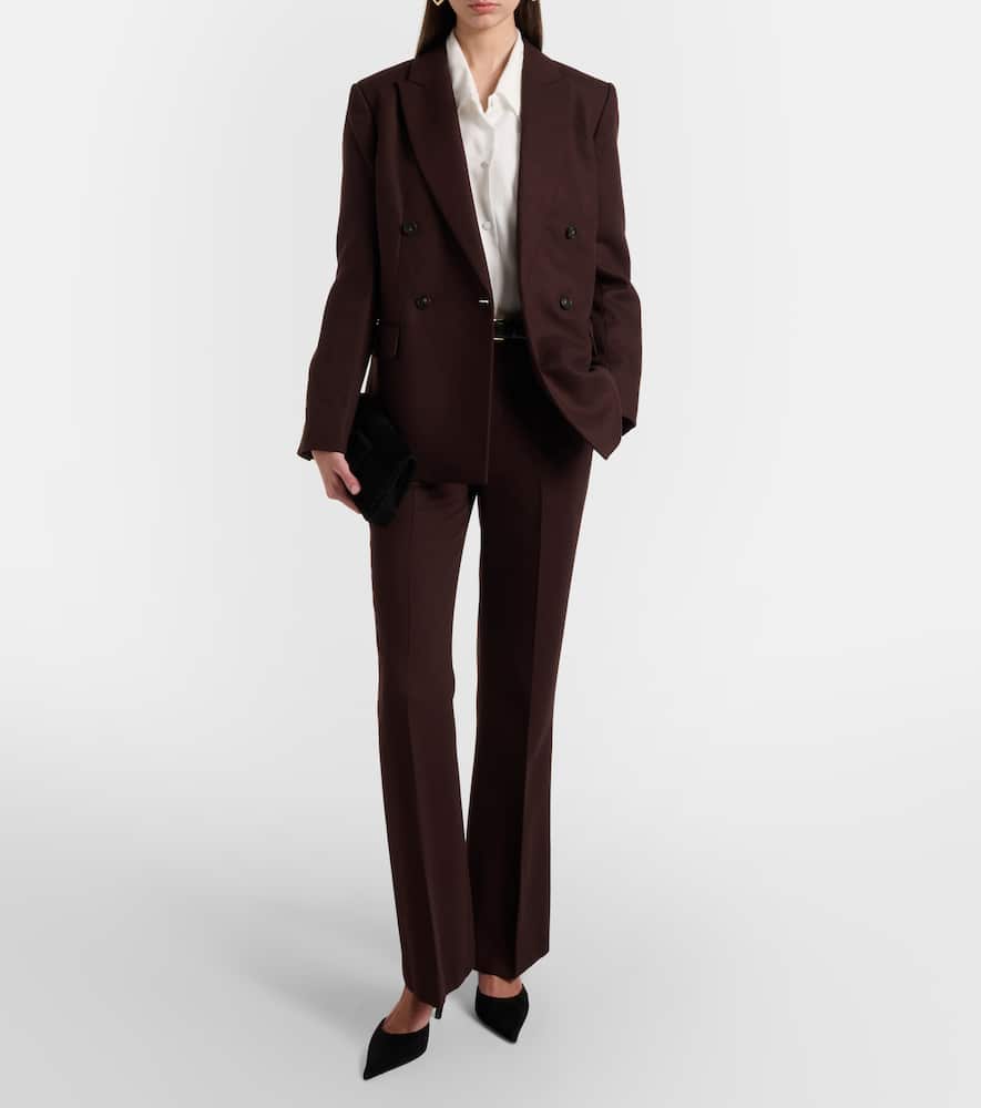 Mid-rise flared pants