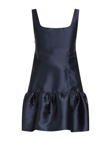 Woman Mini dress Midnight blue Size 4 Polyester, Silk