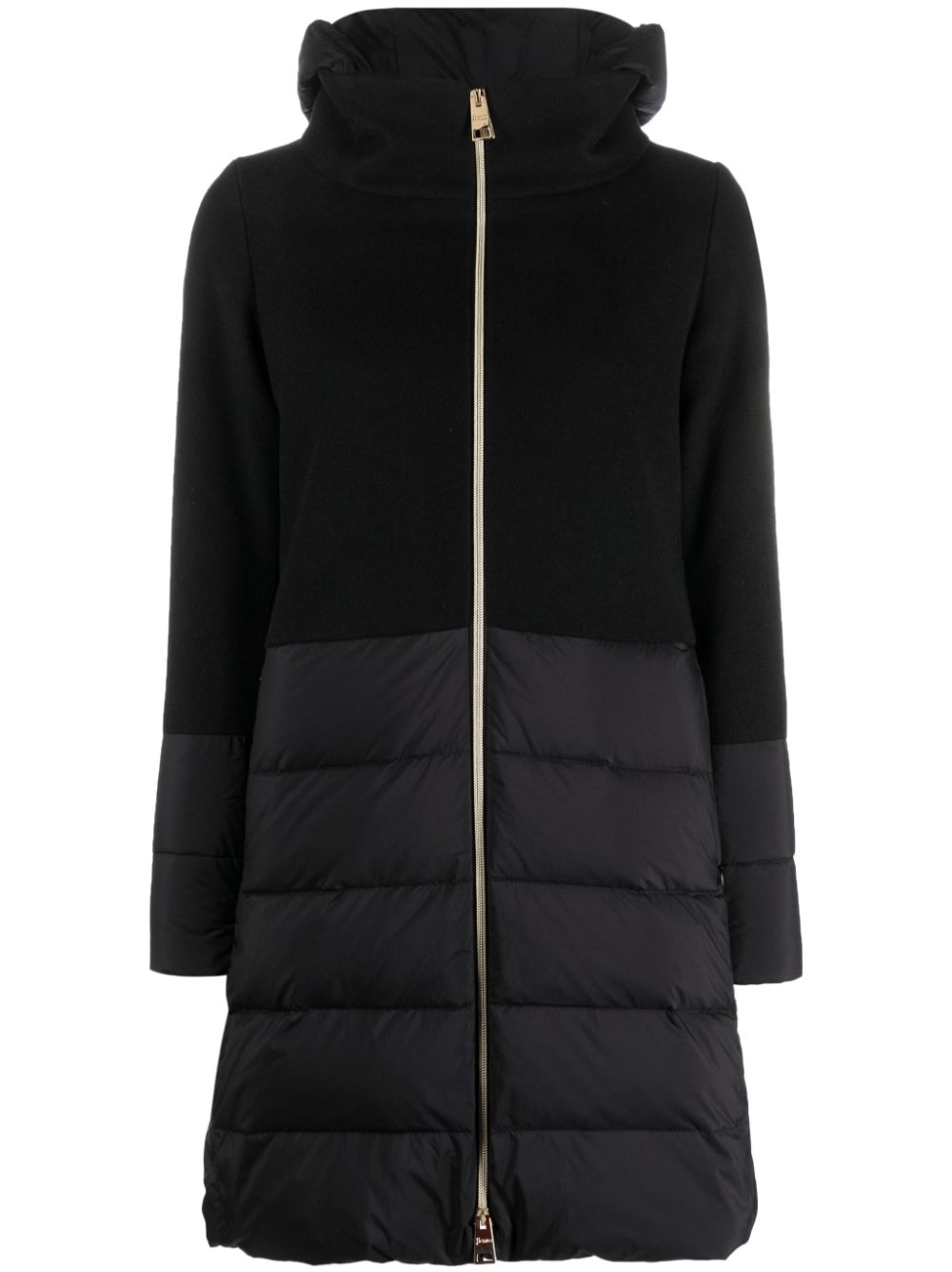 Panelled wool-blend coat - Blue