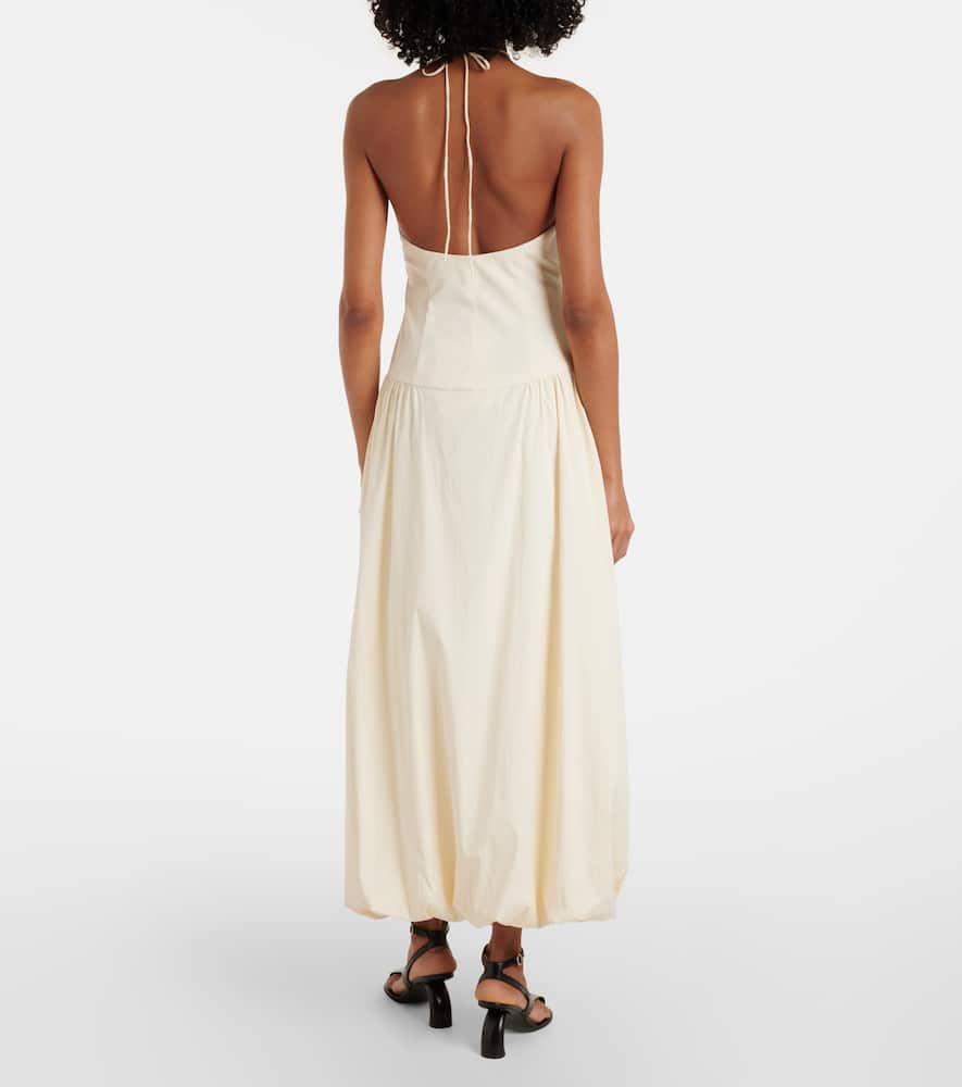 Florent halterneck cotton-blend maxi dress