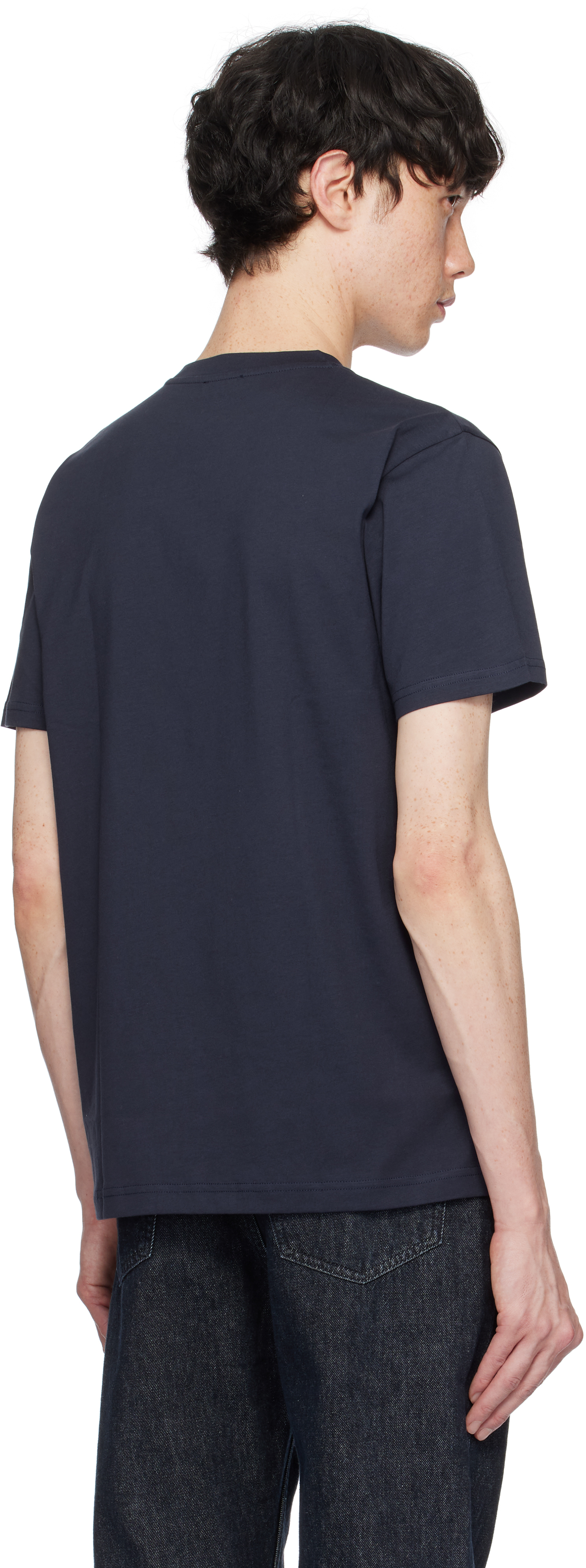 Sunspel Navy Riviera Midweight T-shirt
