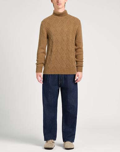 Man Turtleneck Camel Size 40 Acrylic, Wool, Alpaca wool