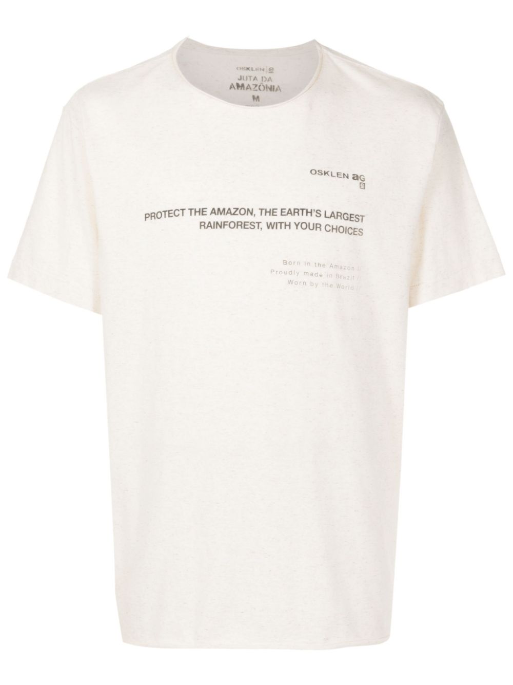 Graphic-print cotton T-shirt - Neutrals
