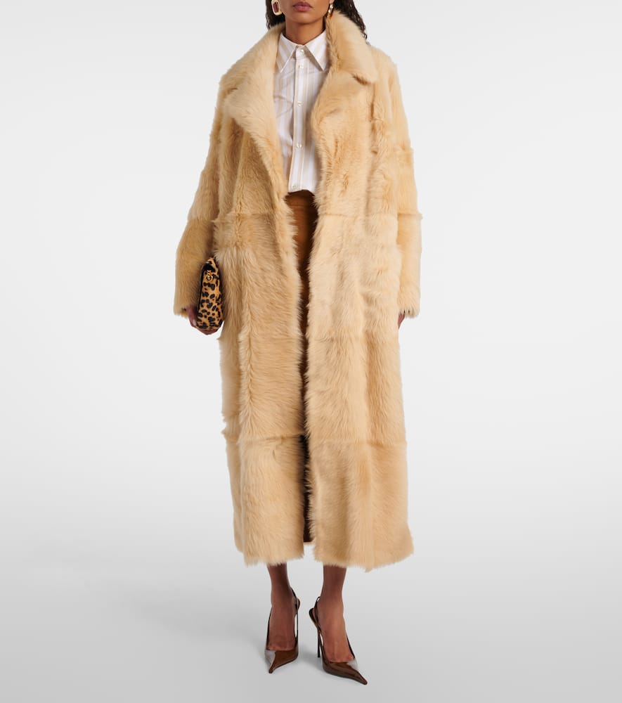 Evita Long shearling coat