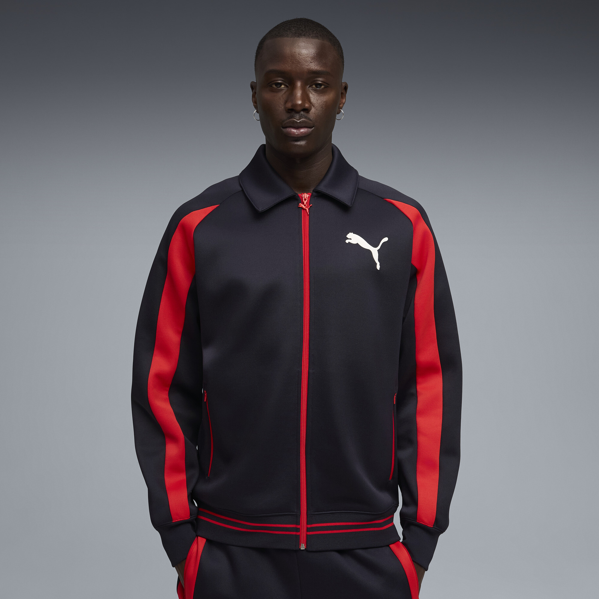 PUMA T7 Men's Relaxed Track Jacket in Blue